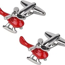 shining jewel - by shivansh Shining Jewel Designer Stylish Helicopter Design Silver Rodium Plated Cufflinks for Men (SJ_7151)-picture-39