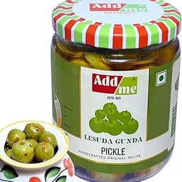 Add me Lasode Gunda Pickle Achar 500gm Home Made Rajasthani lasoda Fruit Gujrati achar 500 gm Indian Gum Berry Glass Pack-picture-47
