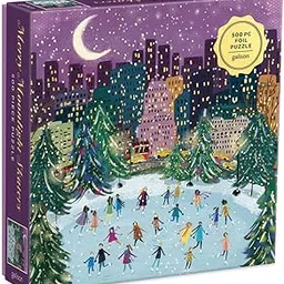 Merry Moonlight Skaters 500 Piece Foil Puzzle: Magnetic Character Set-picture-30