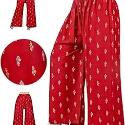 4k fashion Western Woman's Fit Relaxed Palazzo Bottom-picture-48