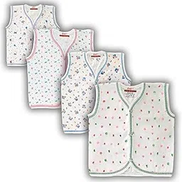 don care New Born Baby Cotton Jhabla 0-3 Months Sleeveless Baby Vest Front Open Jabla for Boys & Girls Soft & Gentle on Baby’s Skin Pack of 4-picture-42