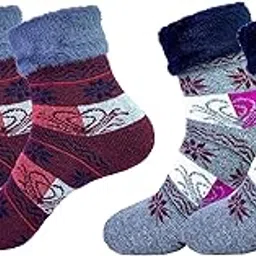 starvis Fuzzy Socks Full fur, Warm Soft Fluffy Fur Socks Thick Cozy Plush Sock Winter Christmas Socks for Women/Mens (PACK OF 2 | MULTICOLOR/DESIGN)-picture-54