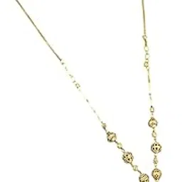 luxeglo Gold-Plated Ball Chain Necklace with Filigree Beads, Traditional Design, Long Length-picture-31