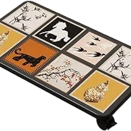 ATORSE PC Floor Cart Computer Riser Sturdy Mobile CPU Holder for Office School Desk Black-picture-24