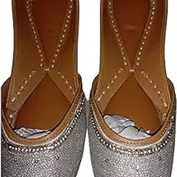 Raj Punjabi Jutti Cut Shoes for Girls (6_White)-picture-10