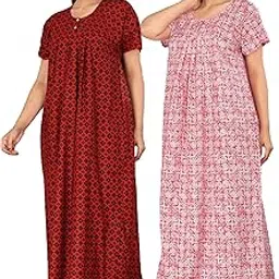 monique Brand Women Cotton Floor Length Nighty-picture-45