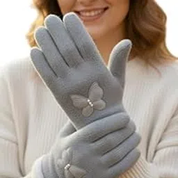 Winter Gloves for Women Fashion Knitted Hand Gloves | Soft Acrylic Wool Full Finger Warm Mitten Gloves for Boys and Girls Rabbit Ears Glove-picture-28