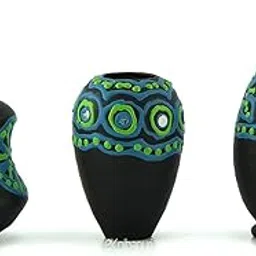 eKolhapuri Terracotta Flower Vase (5.9 x 7.08 x 3.14 inch, Multicolour)-picture-24