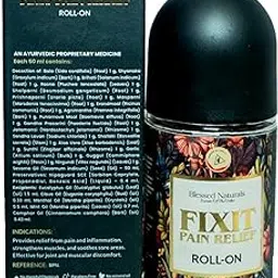 Blessed Naturals Fixit Pain Roll | Ayurvedic Roll-On for Muscle and Joint Pain Relief (50 ml)-picture-12