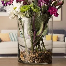 Rishabh Home Decoration Cylinder Shape Glass Vase for Home Décor | Arrangement Flowers | Weddings Event | Decorative Items-picture-17