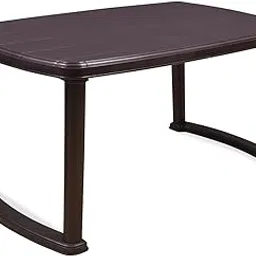 Homiboss Plastic Table | Plastic Dinning Table for Home, Kitchen, Study, Office and Dinner | Multipurpose Table | 6 Seater Table | Brown | Pack of 1 Piece-image-12