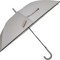 E Basket Executive Solid Light Grey Stick Umbrella - Minimalist Design - Premium Hook Handle & Rubber Canopy for Business, Travel-picture-29