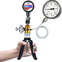 *Ship With in 1-Day* Hand Operated Pressure and Vacuum Calibrator (Range: -0.9 to 30 Bar) with Pressure & Vacuum Gauge (-1 to 25 Bar) for Calibration Labs, Pressure gauge Calibration. Model: AI-2200-image-57
