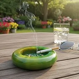 Decorative Ash tray for Cigaratte // Ash tray Indoor and Outdoor // Modern, Multicolor ash tray-picture-32