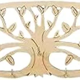 ATORSE Wooden Tree Wall Decor with Hooks Tree Wall Sculpture for Dorm Hallway Study|Home & Garden|Home Dacor|Figurines-image-9