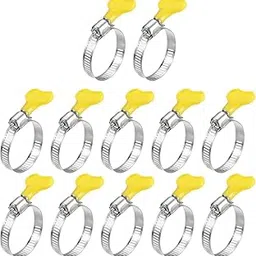 GKP Stainless Steel Hand Adjustable Worm Gear Key Type Hose Clamps. 1.25 Inch Gas Water Tap Garden Pipe Clamp. Clips for Plumbing Mechanical & Multi Uses (Pack Of 12, 1.25 Inch)-image-81