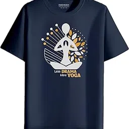 indissh Women's Regular Fit Half-Sleeves YOGA11 Themed Garphic Printed Tshirt|Regular Wear T-Shirt for Women's| Pack of 1 T-Shirt|-picture-37