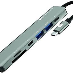 Portronics Mport 52 USB C Hub (7-in-1), Multiport Adapter with 4K HDMI, 60 W PD Charging, USB 3.0/2.0 & USB Type-C Data Ports at up to 10 Gbps, microSD & SD Card Reader for Laptops(Grey)-picture-4