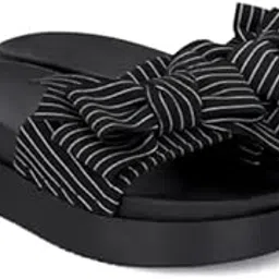 richmen Ladies Fashionable Trendy Bow Summer Flip Flop Chappal, Comfortable Stylish Slip-on Slipper Open Toe Flats for Women and Girls-picture-25