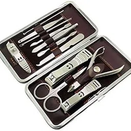 Jdp Novelty 12 in 1 Manicure set Stainless Steel Nail Clipper Pedicure Kit-image-5