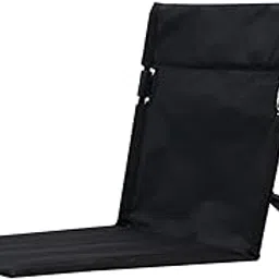 LOOM TREE® Backrest Pad Cushion Mat Stadium Chair Foldable for Camping Beach Outdoor Black | Outdoor Sports | Camping & Hiking | Camping Furniture-image-46