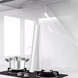 WALLGUD Transparent Wall Protector for Kitchen Walls/Furniture/Counter Tops Covering- Self Adhesive Wall Sticker| Anti Fade/Oil Proof/Heat Resistance Contact Paper || (1 x 10 Feet, 10 ft²)-picture-35