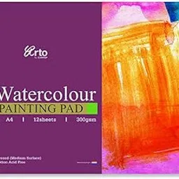 Campap Arto Watercolor Painting Drawing Block (100% Cellulose) - 300 GSM - A4 Size- 12 Sheets-picture-67