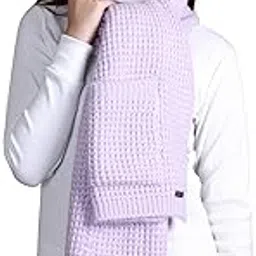 Women's Acrylic Woolen Winter Wear Soft, Warm Stylish Scarf Wrap Muffler With Hand Warmer Pockets-image-9