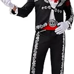 spooktacular creations Mens Day of The Dead Mariachi Senor Adult Costume Set Halloween Dress Up Party, Dia de Los Muertos-picture-40