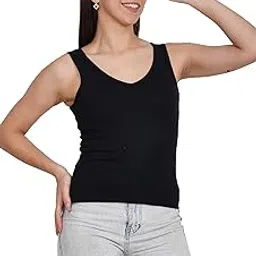 fasska Womens V Neck Sleeveless Top | Tank Top-picture-52