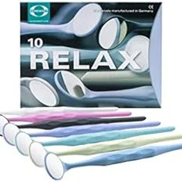 Dentosmile Dental Hahnenkratt Relax FS Rhodium Mouth Mirrors Size No. 5 Pack of 10 Pcs-picture-31