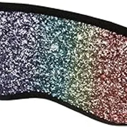 enakshi (label) Sparkly Rainbow Sequin Eye Mask Blindfold Lightweight Sleep Eye Mask Covers|Clothing, Shoes & Accessories | Costumes, Reenactment, Theater | Accessories | Masks & Eye Masks image 1