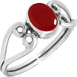 jeweloporium Boho Handmade Jewelry Natural Gemstone Agate, Crystal, Amethyst, Pearl Oval Genuine 925 Sterling Silver Adjustable Ring For Women-picture-49