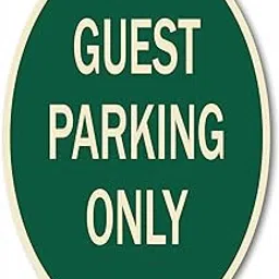 SignMission Designer Oval Series Sign - Guest Parking Only | Green & Tan 12" X 18" Heavy-Gauge Aluminum Architectural Sign | Commercial Grade | Made in The USA-picture-14