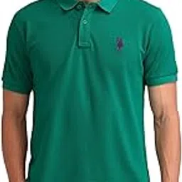 u.s. polo assn. Men's Cotton Solid Polo Collar Half Sleeve Casual Slim Fit T-Shirts-picture-51