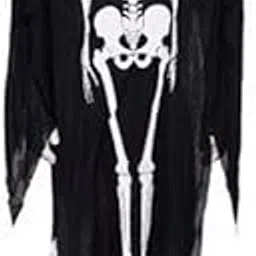 Partysanthe Polycotton Halloween Costume Skull Skeleton Demon Ghost Cosplay Costumes 120 Cm Big Size 18 To 75 Age - 1Pc, Multicolour-picture-20