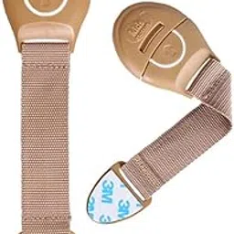 Kids Station Made in India Furniture Safety Locks for Kids, Child Safety Locks for Drawer, Cabinet, Cupboard, Baby Proofing Product, Strong Adhesive Safety Lock (Beige, Pack of 2)-image-73