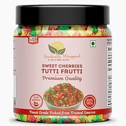 Goodness Wrapped Tutti Frutti for Cake | Tuti Fruti | Cherry SWEET Toppings Cherries (500 Grams)-image-26