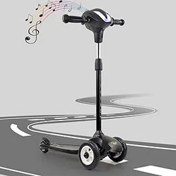 Dash Speedy Scooter for Kids, Scooter, scooty, Kids Scooter, Scooter for Kids 3+ Years, Kick Scooter, 3 Adjustable Height, Foldable, PU Wheels (Capacity 25kg | Black) image 1