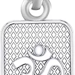 Sterling Silver (92.5% purity) OM/Spiritual OM Pendant for Men & Women Pure Silver Religious Locket for Good Health & Wealth-image-87