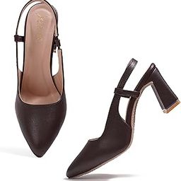 jm looks Women Elegant Slingback Block Heel Pumps Shoes Closed Pointed Toe for Wedding Party Dressy Shoes-picture-10