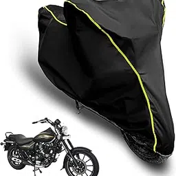 Waterproof Two Wheeler Cover for Bajaj Avenger Bike | UV Proof, Heat Resistant & All Weather Protection | Black & Yellow Piping Color | Durable & Triple Stitched - Custom Fit Cover-image-62