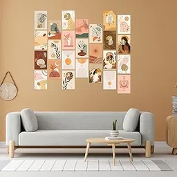 CVANU 25pcs Boho Wall Collage Kit Printed Poster with Glue Dot Tape for Wall Decor (6inchX4inch)_202307-89/2-picture-32