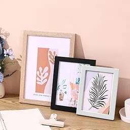 Nostrae by Ekhasa Wooden Photo Frame Set of 3 | Table Top & Wall Photo Frames with Acrylic Display (Safer Than Glass) | Multi-Utility Vertical & Horizontal Use | Sizes 3.5x5.5, 4.5x6.5 & 5.5x7.5 Inch-picture-51