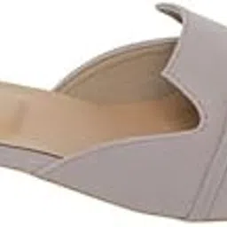 v-walk Womens Pointed Toe Mules with Metal Detail, Low Heel Slip-On Backless Loafers-picture-12