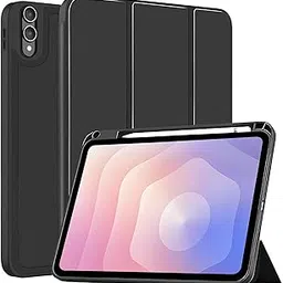 ProElite Cover for Samsung Galaxy Tab S11 Ultra 14.6 inch case Cover, Soft Flexible Flip Case Cover for Samsung Galaxy Tab S11 Ultra 14.6 inch with Pen Holder [Recoil Series] - Black-image-9