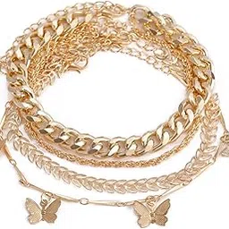 shining diva fashion Latest Stylish Multilayer Gold Plated Bangle Bracelet for Women and Girls (rr14664b) Set of 4-picture-18