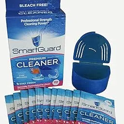 SmartGuard PREMIUM CLEANER and CLEANING CASE for Clear Braces, Retainer, Dental Oral Night Guard, Mouthguard, Denture, Partial, Invisalign Cleanser, Snore appliance, TMJ Sleep Splint. 100% Guarantee!-picture-22