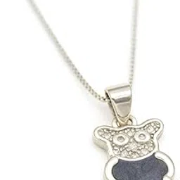 miora Sterling Silver 925 Teddy Bear Pendant| Black Enamel & Sparkling Accents | Adorable Jewelry for kids & teenagers| comes with certificate of authenticity, HUID and 925 stamp/ BIS hallmarked (Solid) (Solid)-picture-11