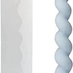 RKPM HOMES Twisted Taper Candle Mold I 3D Spiral Long Cylinder Silicone Epoxy Mould I for DIY Handmade Ornament, Cake Décor, Aromatherapy, Soap, Soy Wax, Resin Art Craft Making, Home office Decoration-image-73